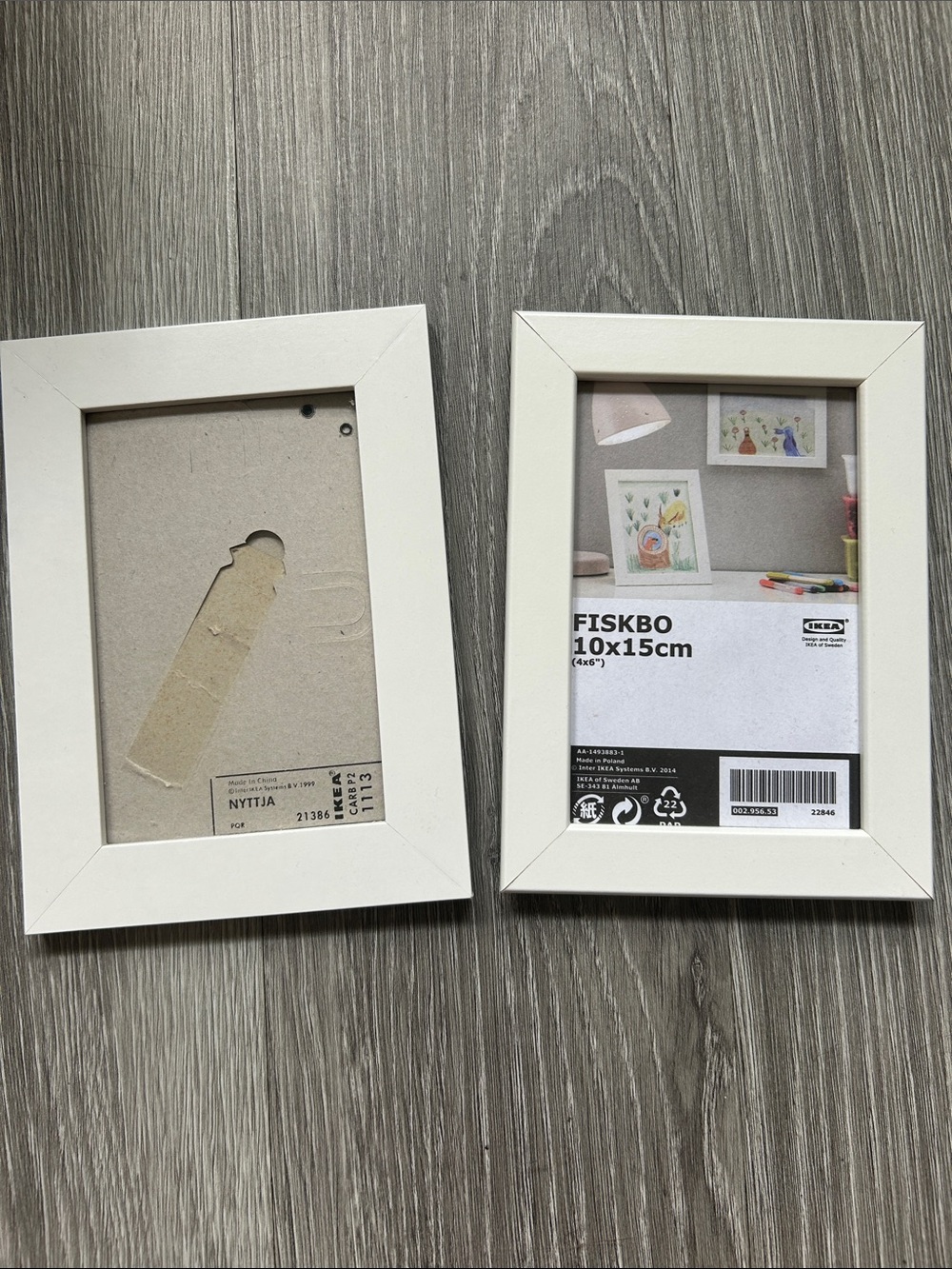 Set of IKEA White 4”x6” Picture Frames